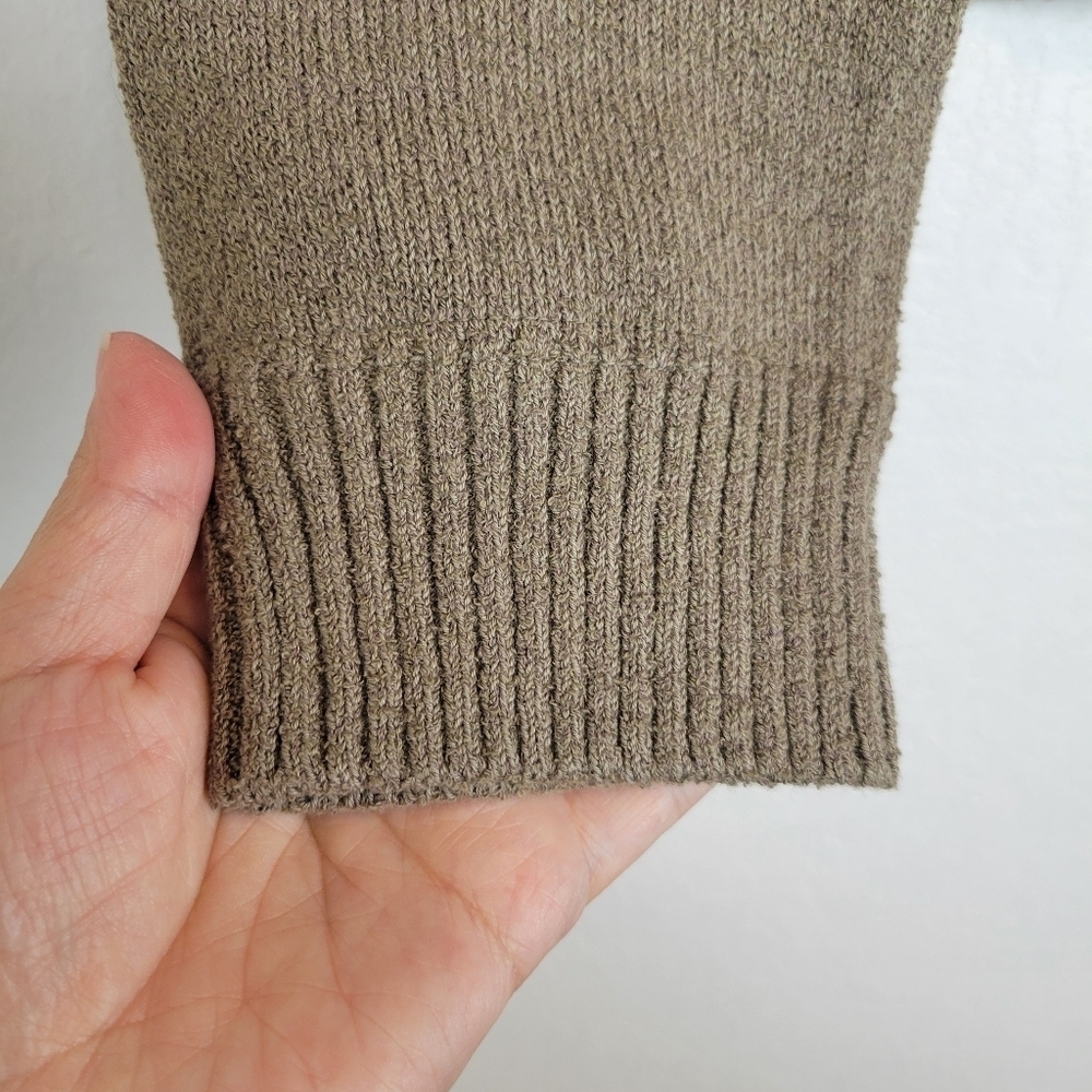 NWT Theory Womens Waverly Boucle Cropped Crewneck Sweater In Cinder Size L - Picture 7 of 12